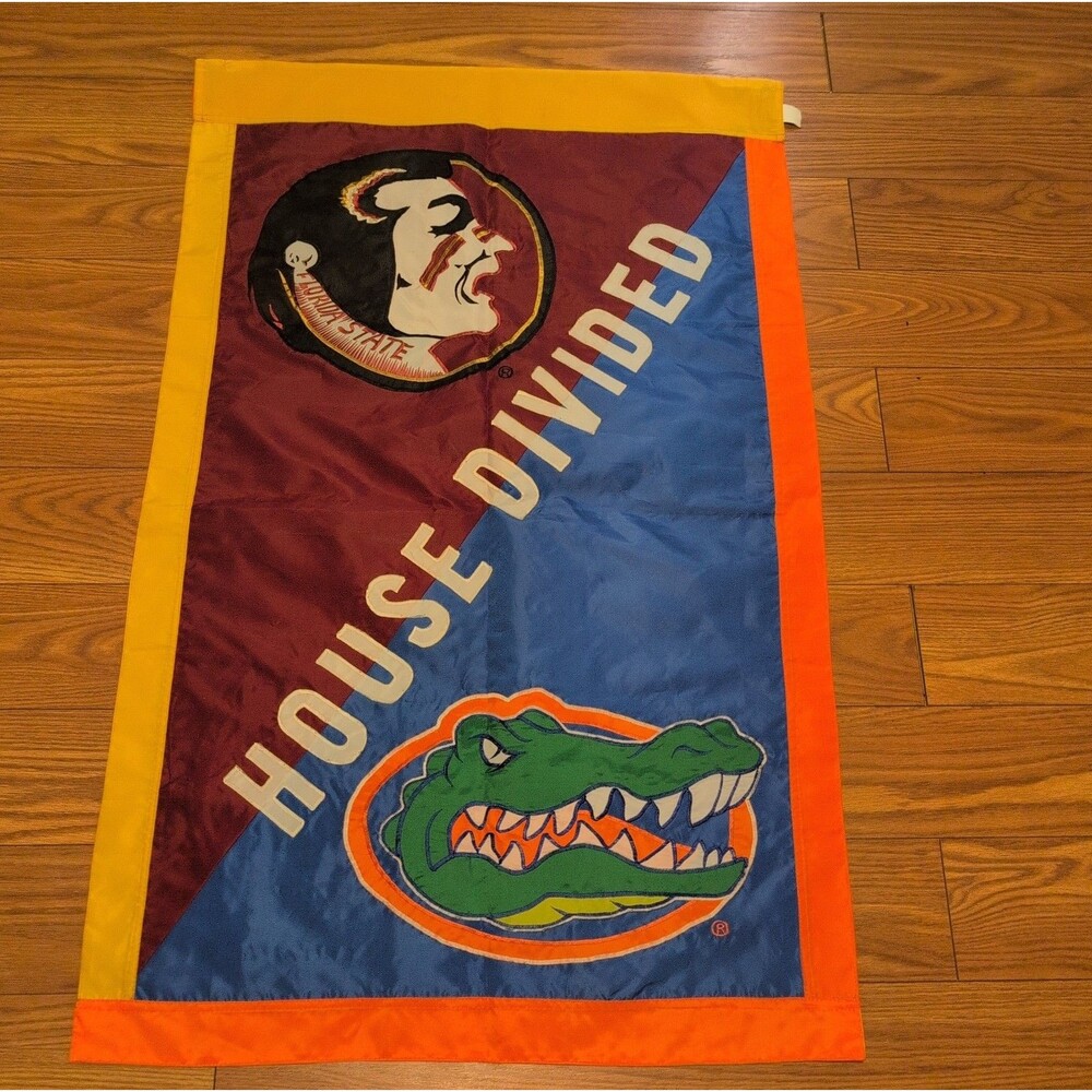 UF vs. FSU Florida House Divided 43x27" Flag College Football Banner Gators NCAA